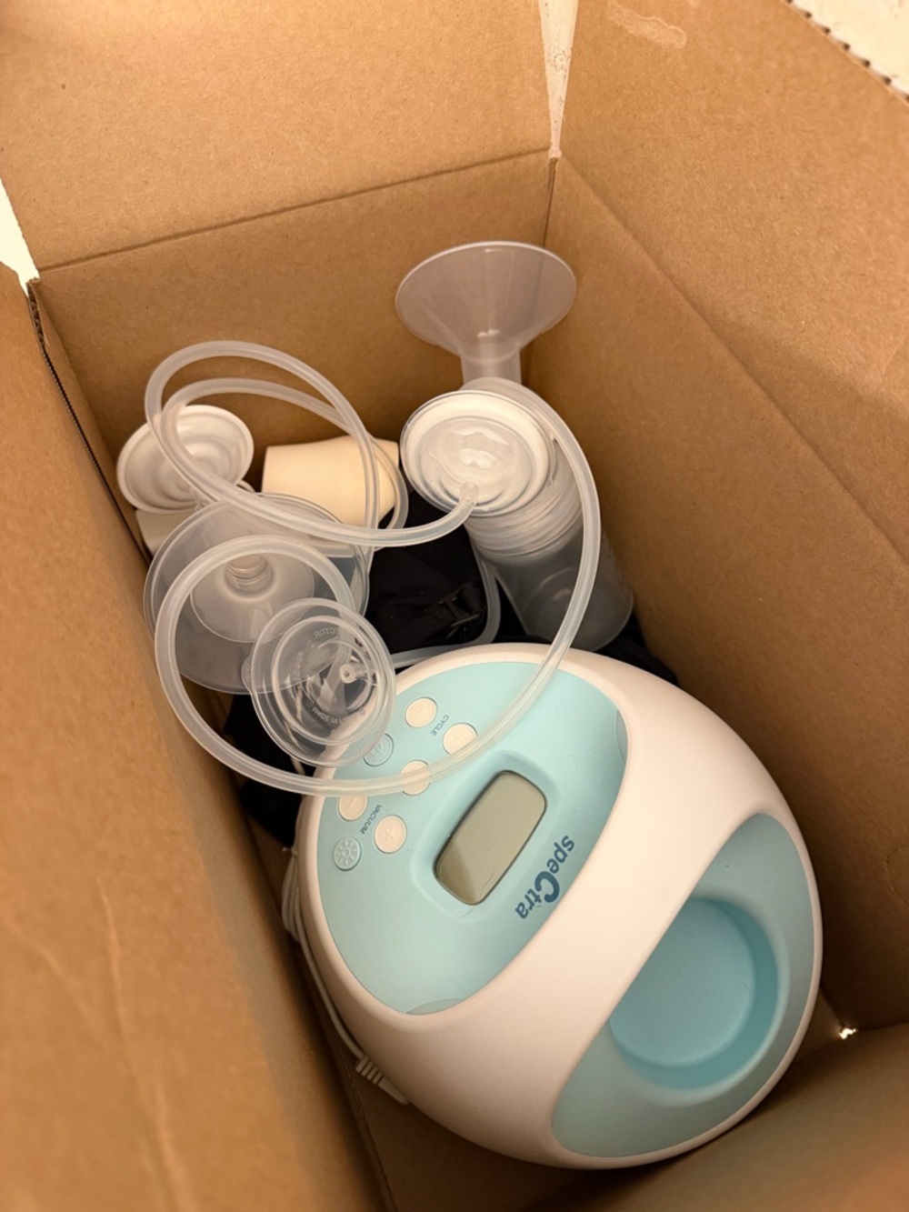 Electric Breast Pump - Mint & White Double-Accessory Set